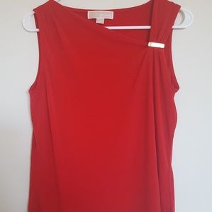 Michael Kors Red Sleeveless Blouse